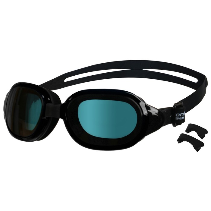 Очки для плавания ONLYTOP, набор носовых перемычек, цвет чёрный цена и фото