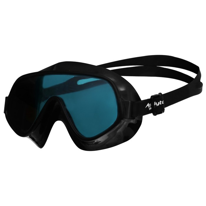 Очки-полумаска для плавания ONLYTOP, цвет чёрный очки для плавания юниорские stalker цвет чёрный