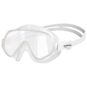 Очки для плавания для взрослых, цвет белый прозрачный