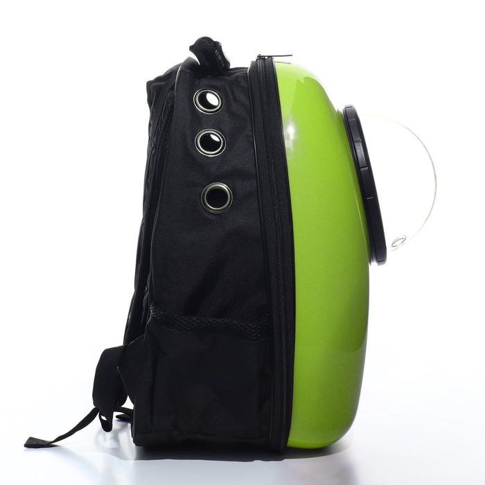 Рюкзак для переноски животных с окном для обзора, 32 х 25 х 42 см,  зелёный