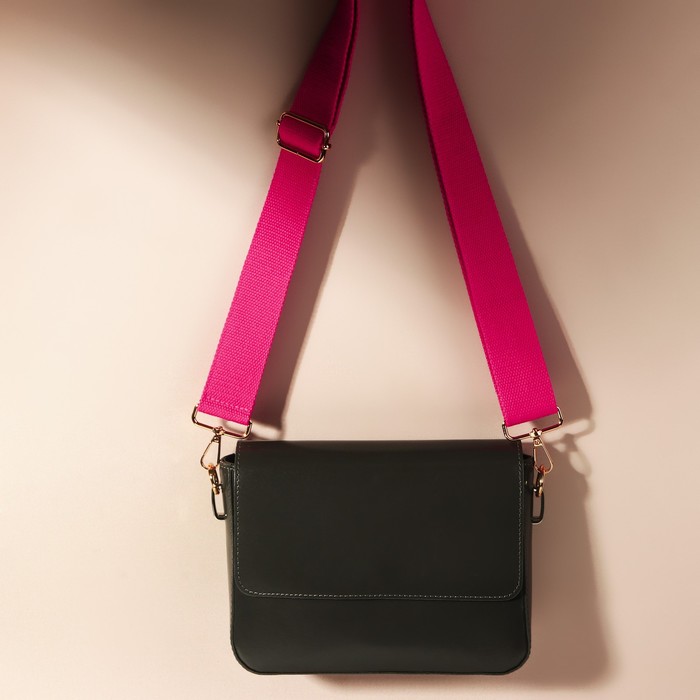 Ручка для сумки, стропа, 140 × 3,8 см, цвет розовый