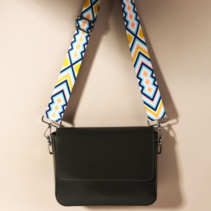 Ручка для сумки «Орнамент», стропа, 140 × 3,8 см, цвет разноцветный