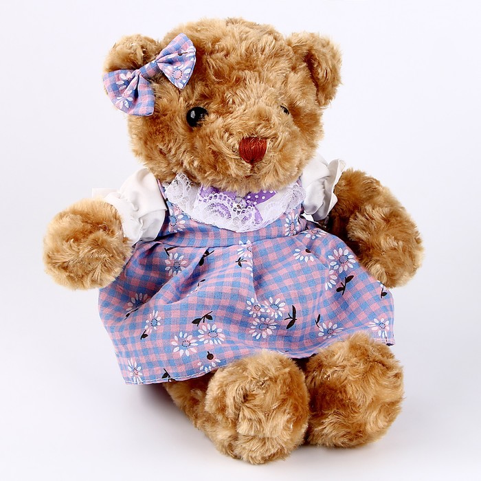 Мягкая игрушка «Мишка в платье», цвета МИКС брелоки без бренда игрушка брелок мишка в шарфе цвета микс