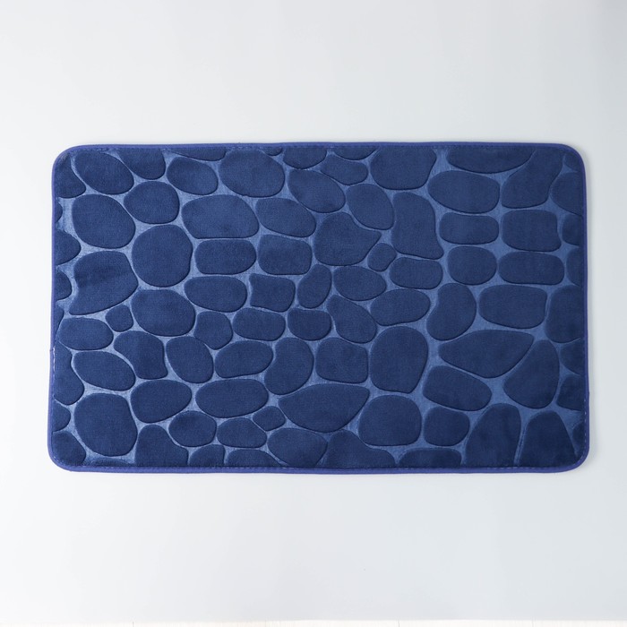 Коврик для дома с эффектом памяти SAVANNA Memory foam, 50×80 см, цвет тёмно-синий