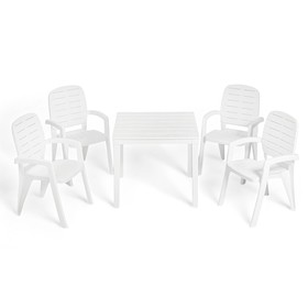 Набор мебели Прованс белый, 4 кресла + стол