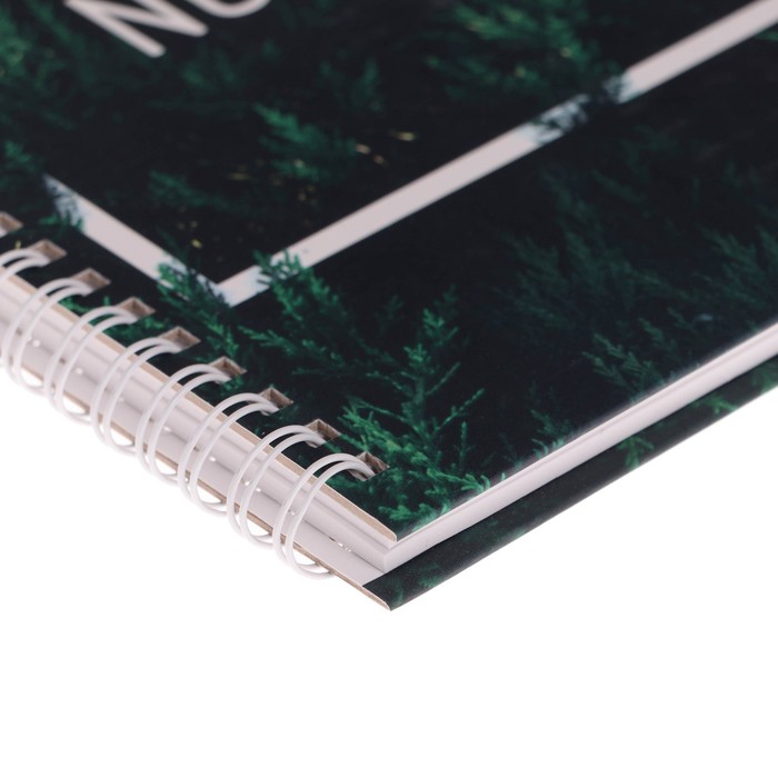 фото Записная книга а5 80 листов в клетку на гребне, emerald green, твердая обложка, ламинация soft-tach, титульный лист, блок 70 listoff