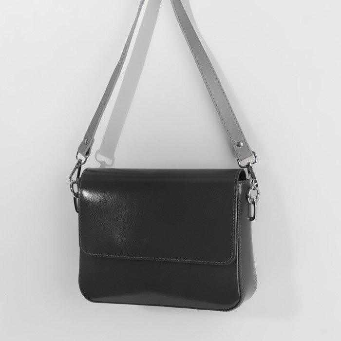 Ручка для сумки, с карабинами, 60 ± 1 см × 2 см, цвет серый