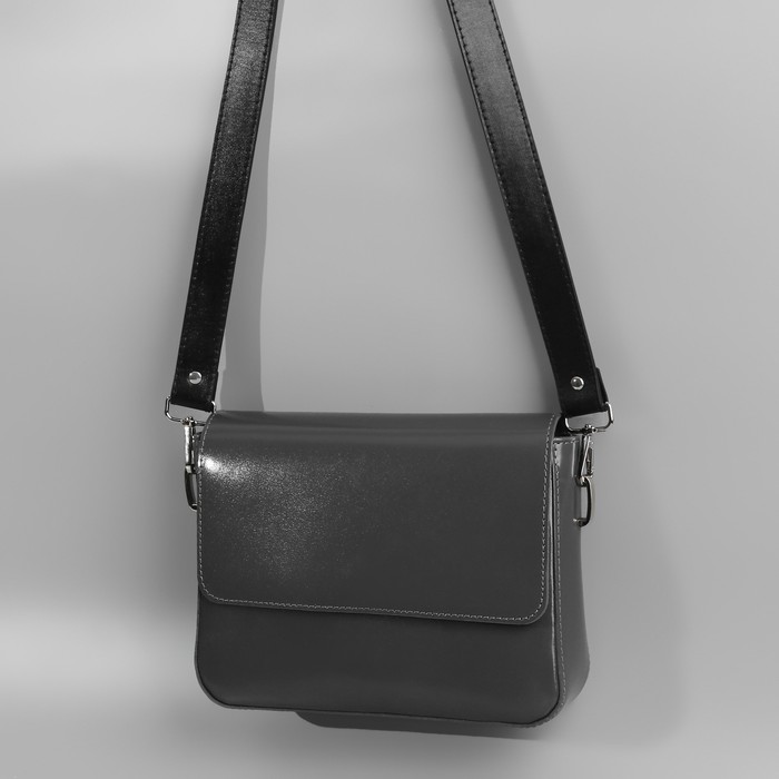 Ручка для сумки, с карабинами, 100 ± 1 см × 2,5 см, цвет чёрный