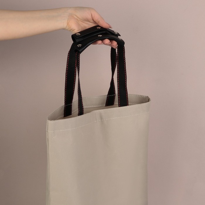 Накладки на ручку для сумки, на кнопках, 13 × 9 см, 2 шт, цвет чёрный
