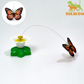Интерактивная игрушка-дразнилка для кошек "Бабочка"