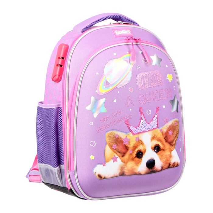 

Рюкзак каркасный 38 х 29 х 18 см, EVA, кодовый замок, Seventeen "Корги", сиреневый SKJB-UT2-966L