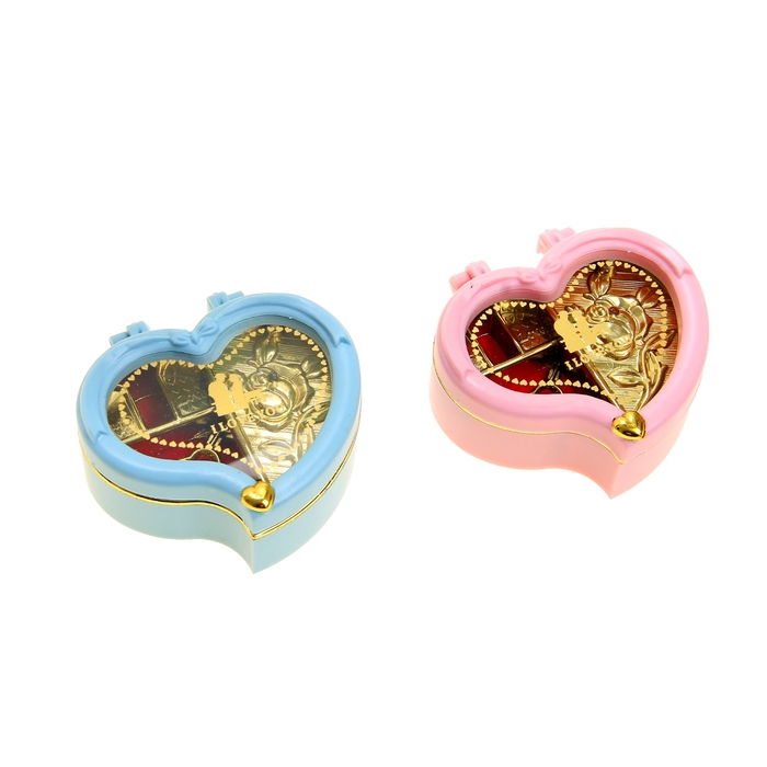 Шкатулка музыкальная "Сердце завитком", микс