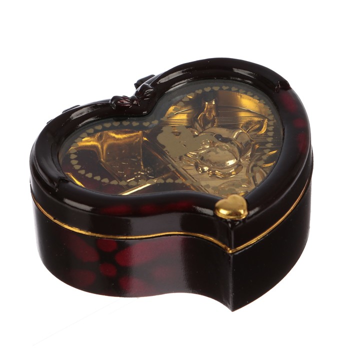 Шкатулка музыкальная "Сердце завитком", микс