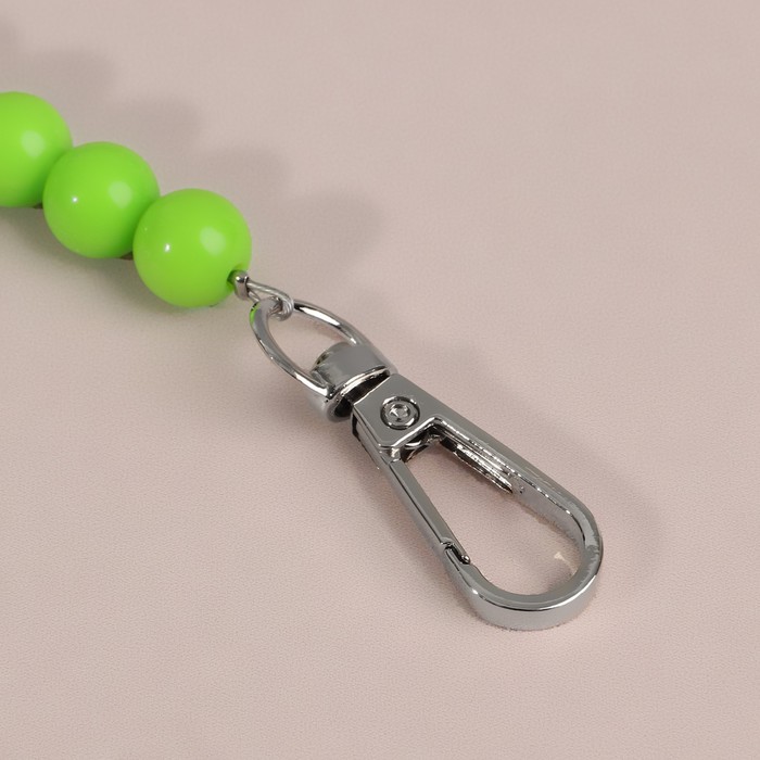 Ручка для сумки, бусы, d = 10 мм, 30 см, цвет зелёный