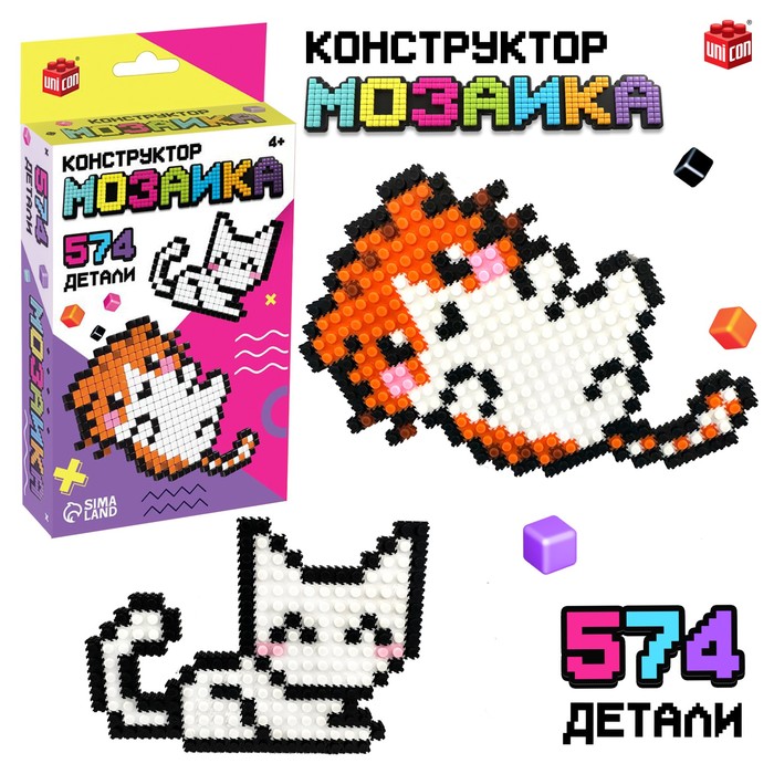 

Конструктор мозаика «Pixi. Котики», 574 детали