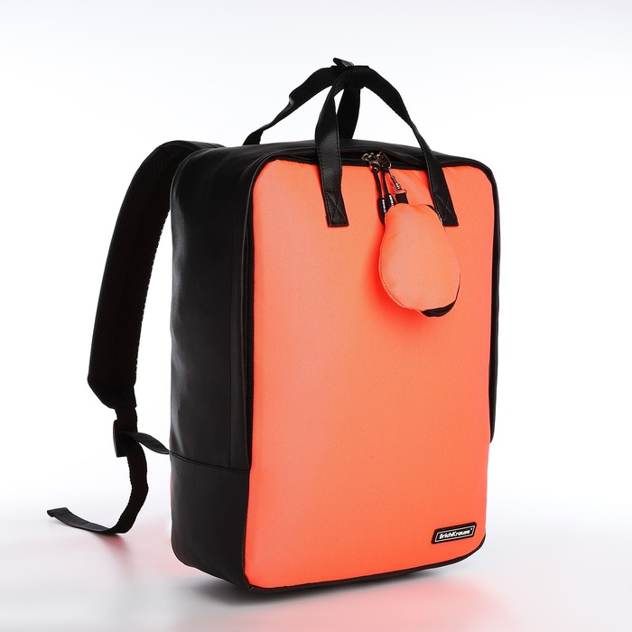 Рюкзак - сумка, кошелёк Erich Krause из текстиля, искусственной кожи, цвет коралловый цена и фото