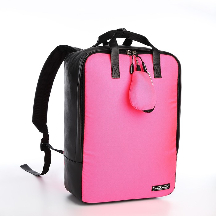 Рюкзак - сумка, кошелёк Erich Krause из текстиля, искусственной кожи, цвет розовый цена и фото
