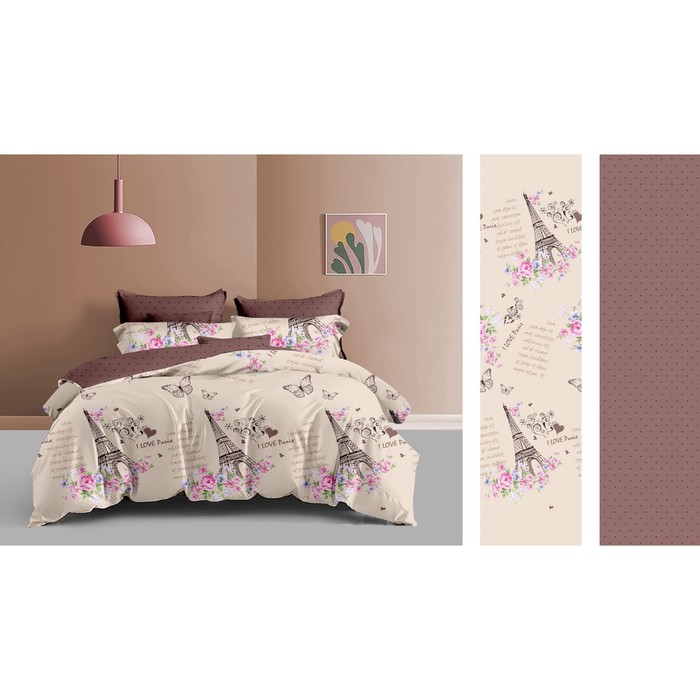 

Постельное бельё дуэт, размер 220х240 см, 150х215 см - 2 шт, 70х70 см - 2 шт 10011