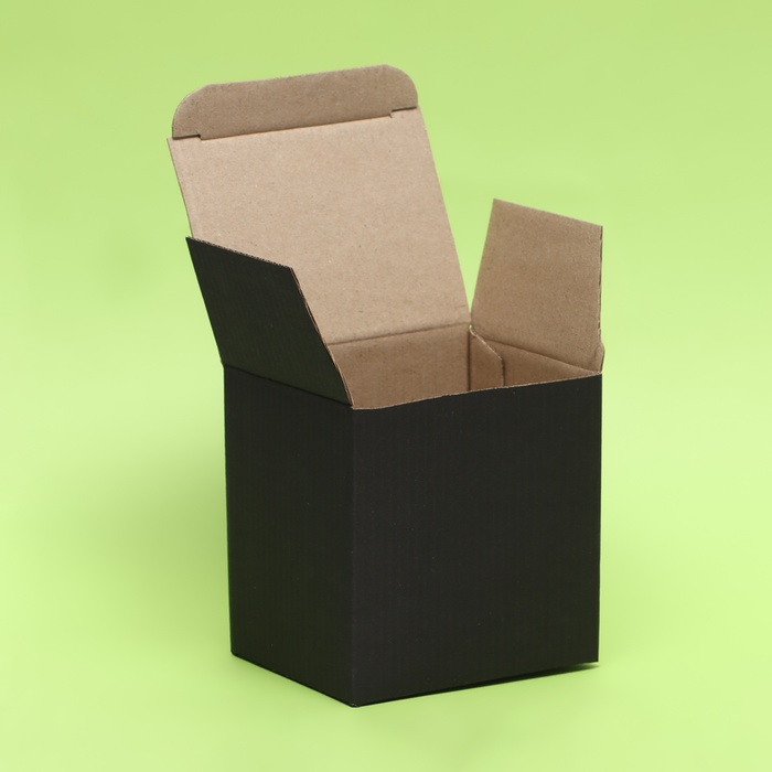 Коробка под кружку, без окна, черная 12 х 9,5 х 12 см