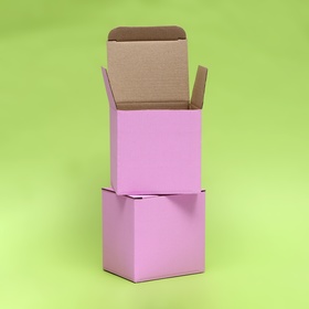 Коробка под кружку, без окна, розовая 12 х 9,5 х 12 см Ош
