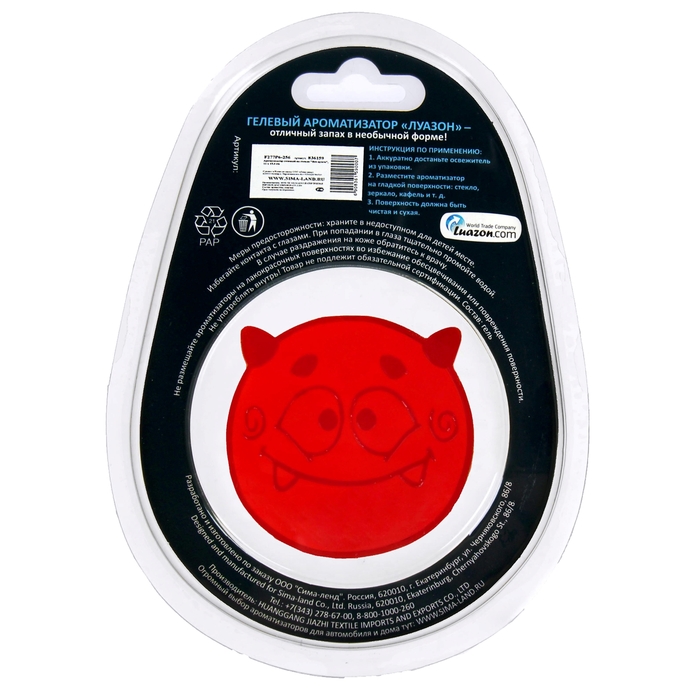 Ароматизатор гелевый на стекло "Чертик"