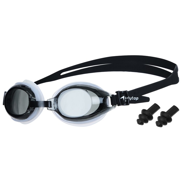 Очки для плавания детские ONLYTOP, беруши, цвет чёрный очки для плавания юниорские stalker цвет чёрный