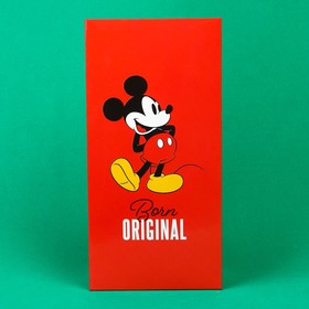 Открытка-конверт для денег 'Born original', Микки Маус, 17х8,5 см Ош