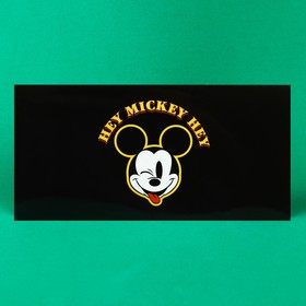Открытка-конверт для денег "Hey", Микки Маус, 17х8,5 см
