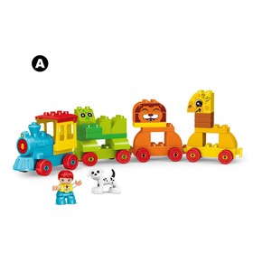 

Конструктор «Поезд с зверюшками», 50 деталей, уценка