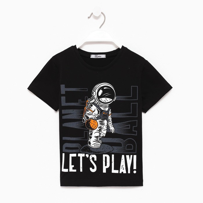 

Футболка для мальчика, цвет чёрный, рост 122 см