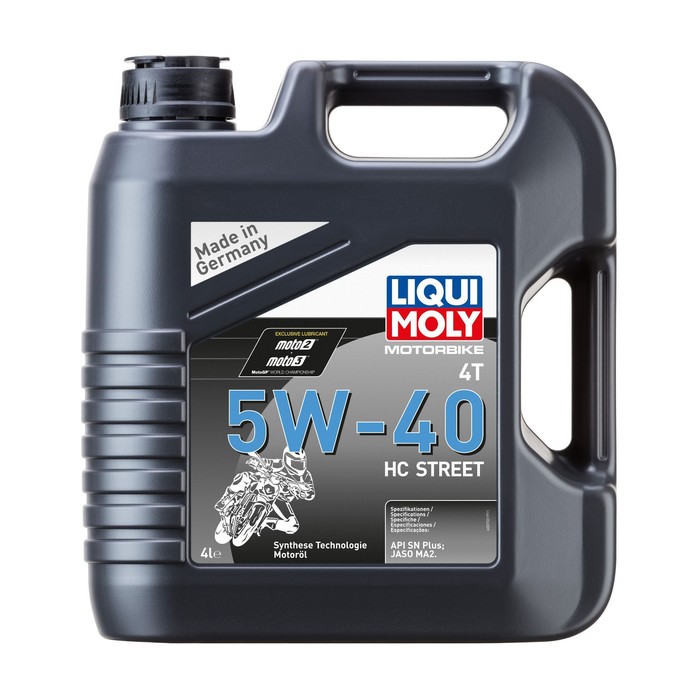 

Масло моторное LiquiMoly Motorbike 4T 5W-40 HC Street, НС-синтетическое, 4 л