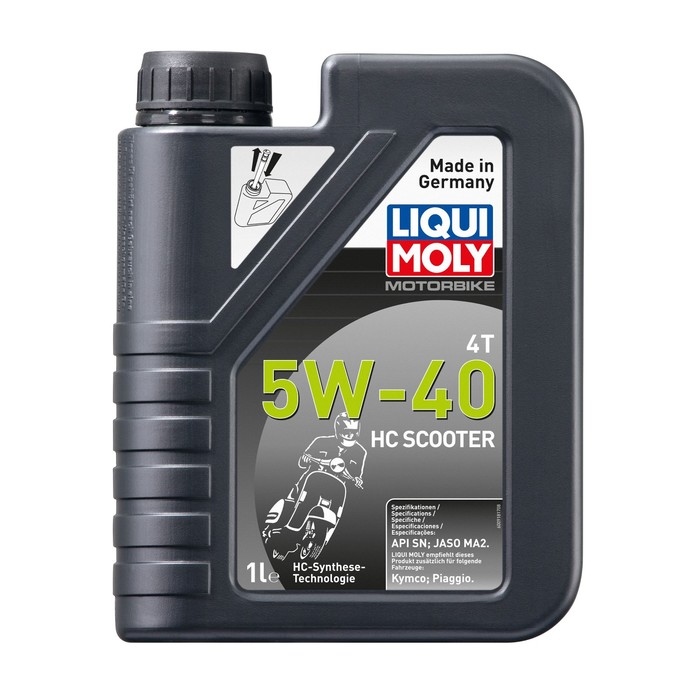 

Масло моторное LiquiMoly Motorbike 4T 5W-40 HC Scooter, НС-синтетическое, 1 л