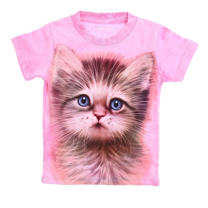 Футболка детская Collorista 3D Kitten, возраст 1-2 года, рост 86-92 см, цвет розовый