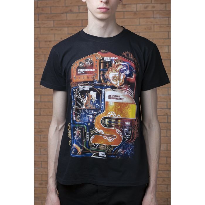 Футболка мужская "Collorista" Фабрика, р-р XL (50), 100% хлопок, трикотаж