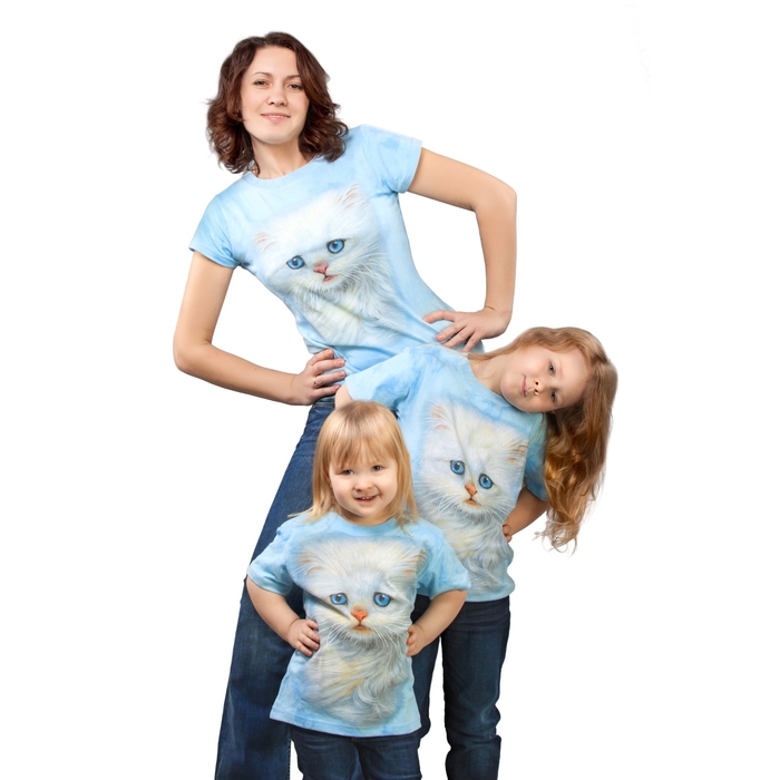 Футболка детская Collorista 3D Little kitten, возраст 2-4 года, рост 92-110 см, цвет голубой