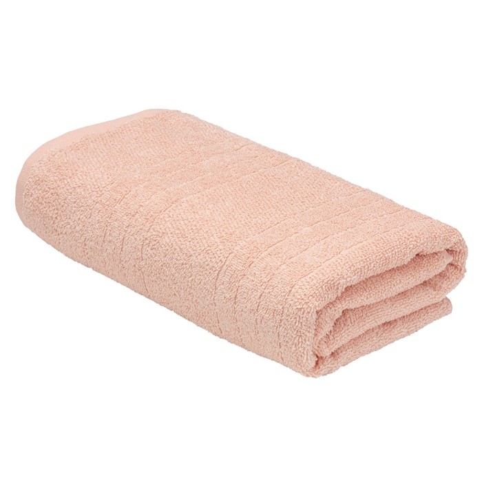 Махровое полотенце, размер 70х130 см, цвет персиковый