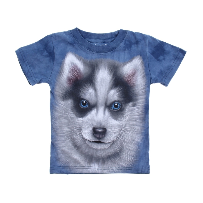 Футболка детская Collorista 3D Husky, возраст 1-2 года, рост 86-92 см, цвет синий