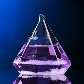 Барометр - штормгласс "Кристал" 8х10см, фиолетовый