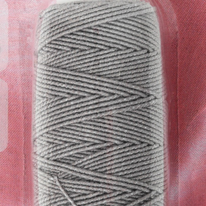 Резинка шпульная, 25 м, цвет светло-серый