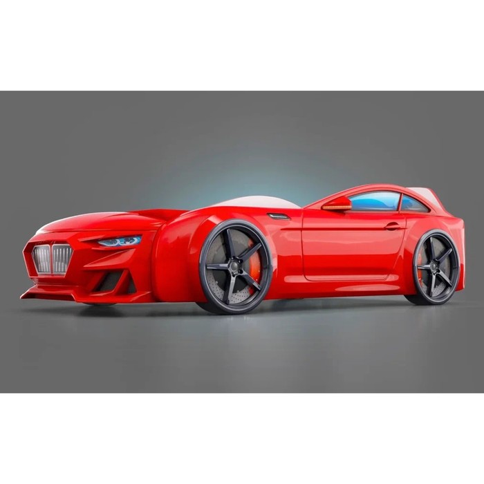 

Кровать-машинка Dynamic красная, фары
