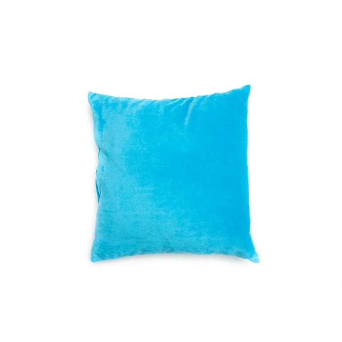 цена Фирменная подушка, 40х40 см, цвет голубой