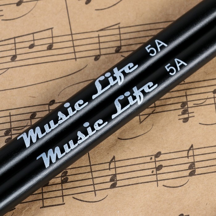 Барабанные палочки Music Life, 5А, клён, черные