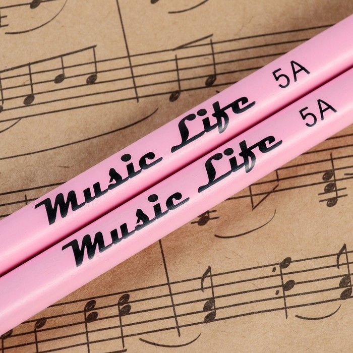 Барабанные палочки Music Life, 5А, клён, розовые