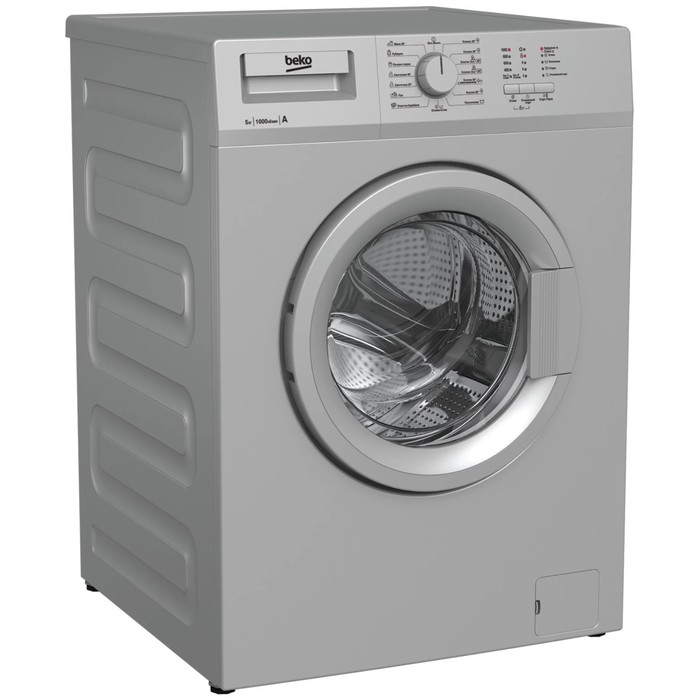 

Стиральная машина Beko WRS55P1BSS, класс А, 1000 об/мин, 5 кг, серебристая