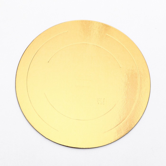 Кондитерская подложка, под торт, золото-белая, 30 см, 3,2 мм
