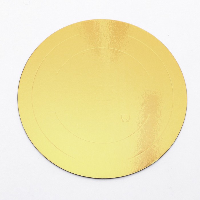 Кондитерская подложка, под торт, золото-белая, 30 см, 2,5 мм