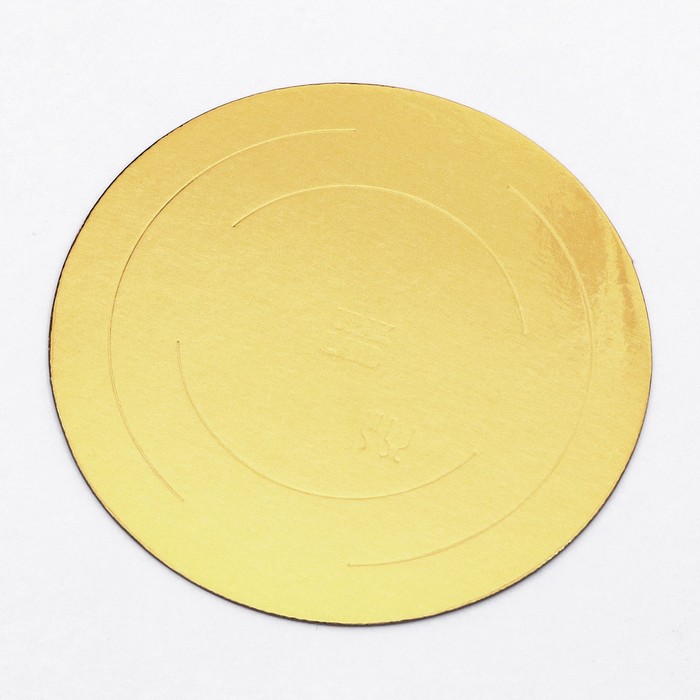 Кондитерская подложка, под торт, золото-белая, 18 см, 1,5 мм