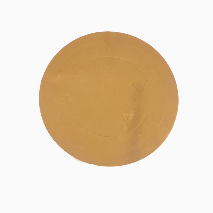 Кондитерская подложка, под торт, золото-белая, 28 см, 1,5 мм