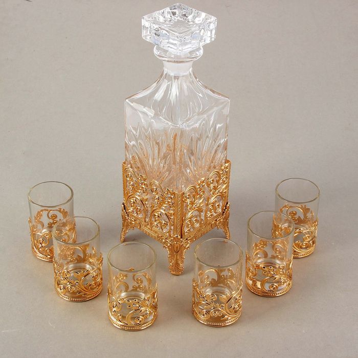 Набор: графин + 6 стаканов, графин 750 мл, 1 стакан 100 мл
