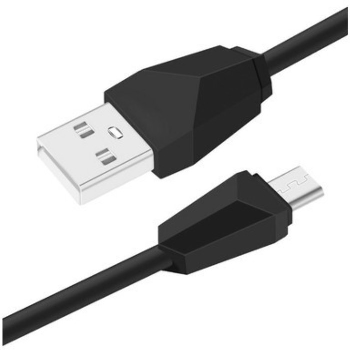 Кабель Exployd EX-K-1295, microUSB - USB, 2.4 А, 1 м, силиконовая оплетка, черный цена и фото